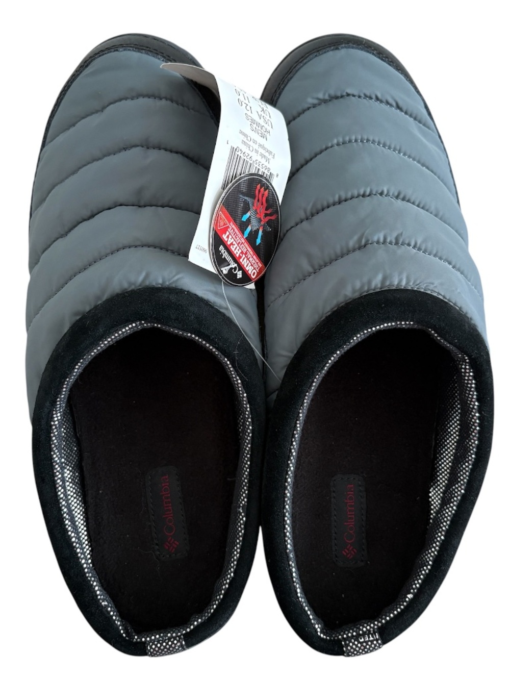 Columbia Men's Packed Out Omni-Heat Slipper Size US 12 Camping Travel Casual